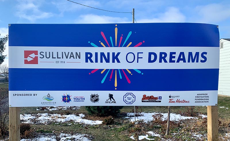 rink of dreams sign